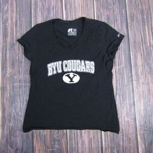 Brigham Young Cougars Shirt Womens Medium Black NCAA College Football BYU Tee